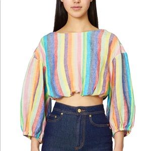 Gorman Prismatic Linen Top